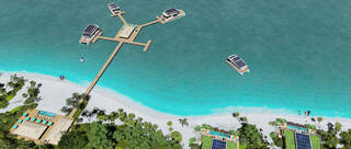 Villas flotantes con energía solar